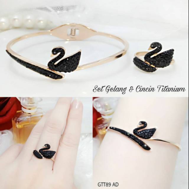 Set Titanium Gelang dan Cincin