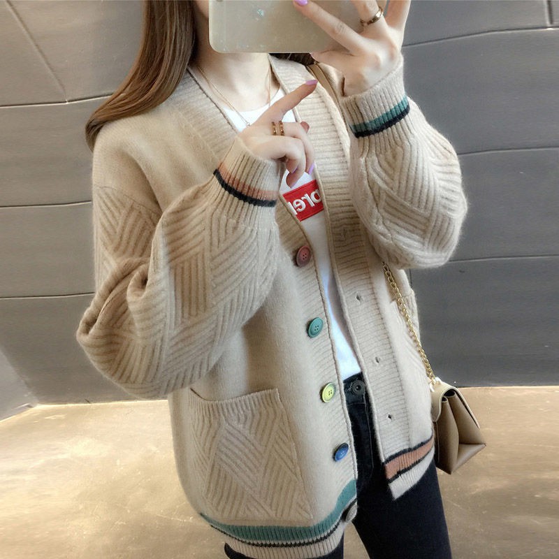 Sweater Cardigan Korea Wanita Bahan Halus Lembut Tebal Premium Import - Jaket Sweter Wanita Lucu Ori