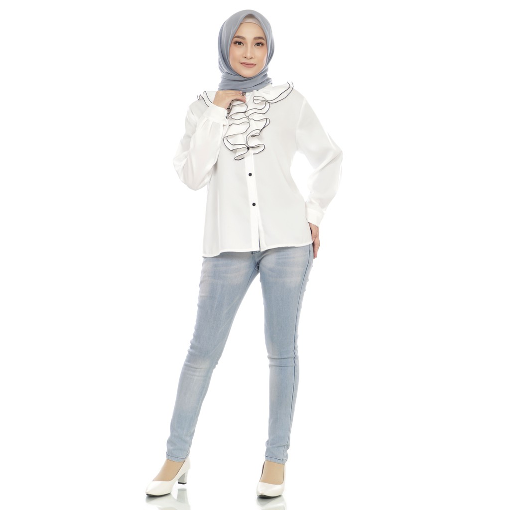 KEMEJA KHUSUS PUTIH XXXL TANGAN PANJANG - KEMEJA KHUSUS PUTIH JUMBO LENGAN PANJANG - KEMEJA KANTOR-4L NECI LD = 118 CM