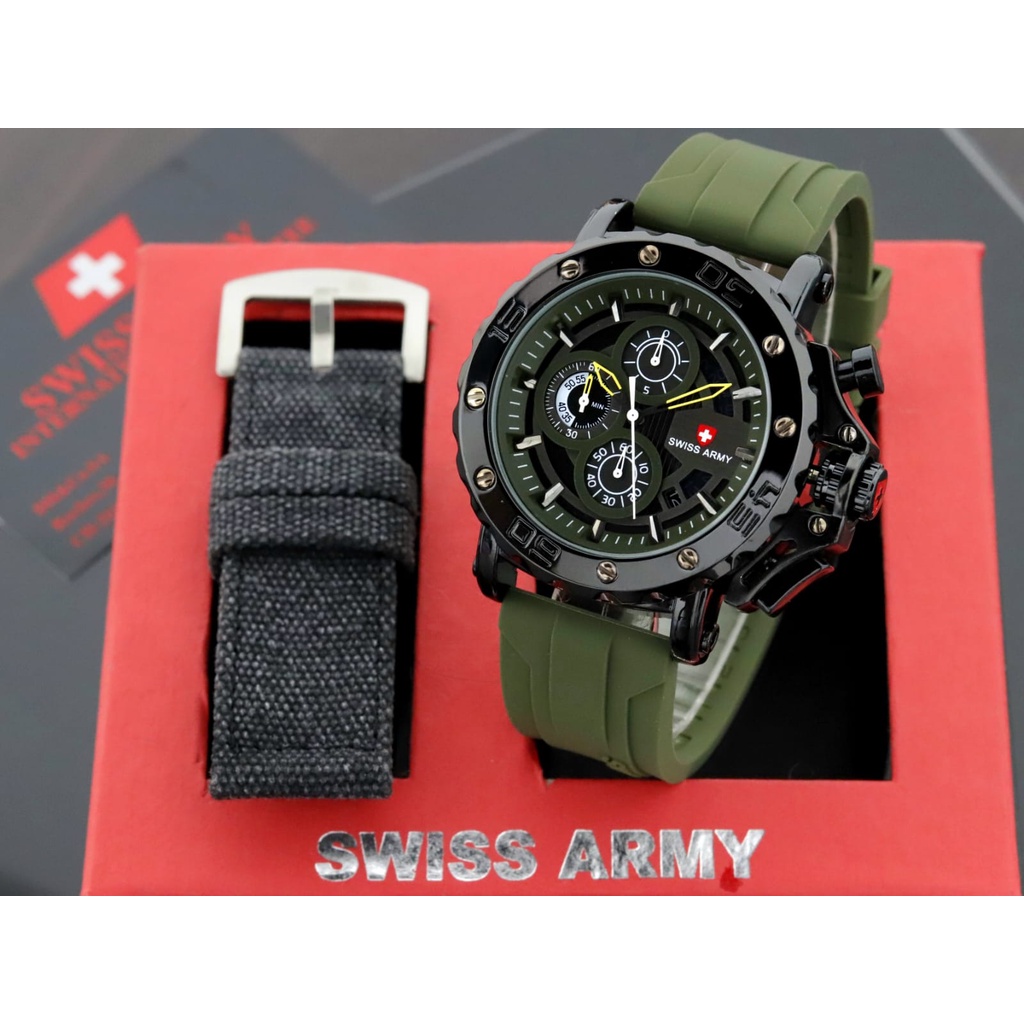 [BISA COD] Jam Tangan Pria ARMI 2619S Chrono&amp;Tanggal Aktif + Box Ori