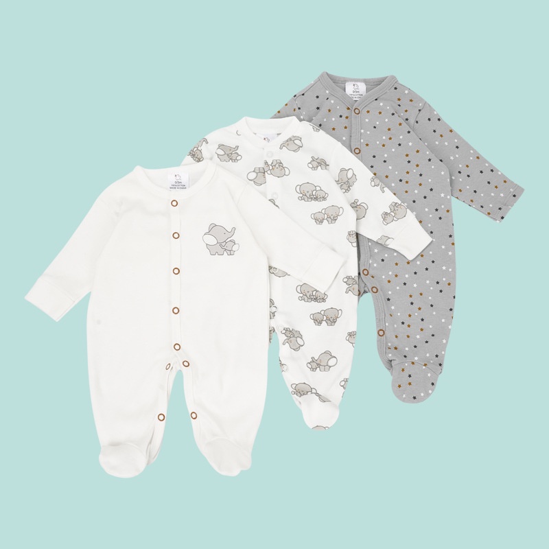 Sleepsuit Tutup Kaki 3 in 1 Bayi Perempuan Laki Laki / Romper Jumper Panjang Tutup Kaki Bayi Newborn