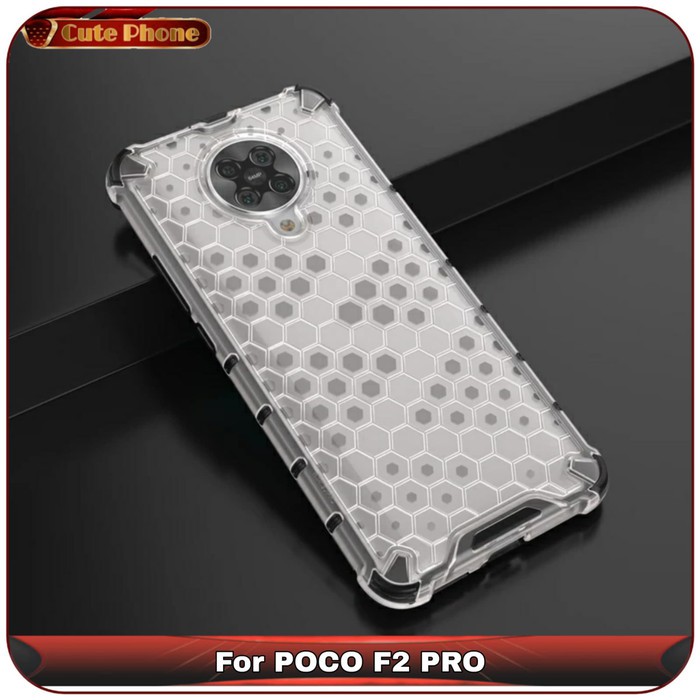 Casing Hard Case Xiaomi Poco F2 Pro Armor Anti Crack Honeycomb