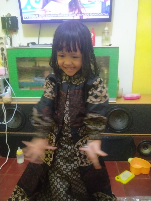 Bisa Pisah Batik Keluarga Gamis Busui Motif Prasasti