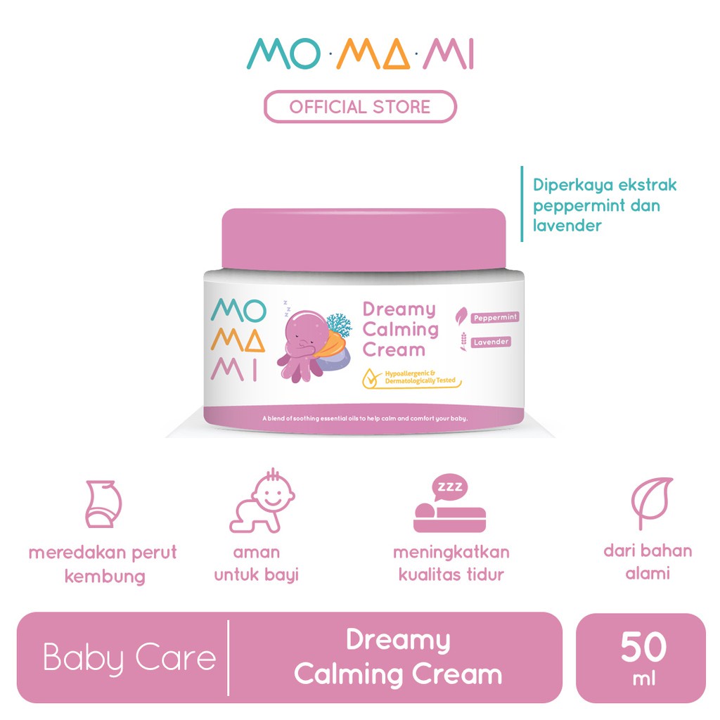 MOMAMI MURAH BABY DREAMY CALMING BALM LOTION &amp; CREAM BAYI 50ML KRIM PERUT KEMBUNG