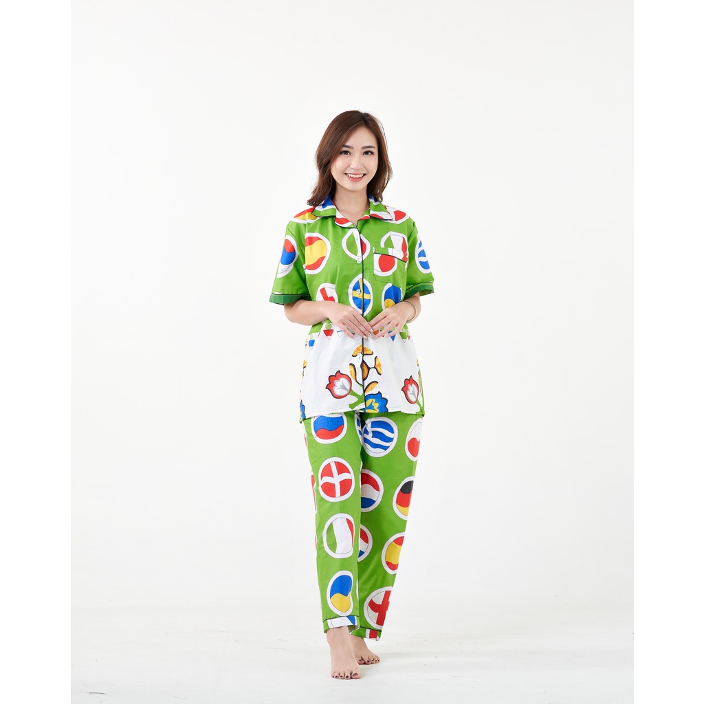 IZANY Piyama CP allsize Celana Panjang KATUN EROPA PREMIUM banyak variasi-UFO OLA GREEN KP