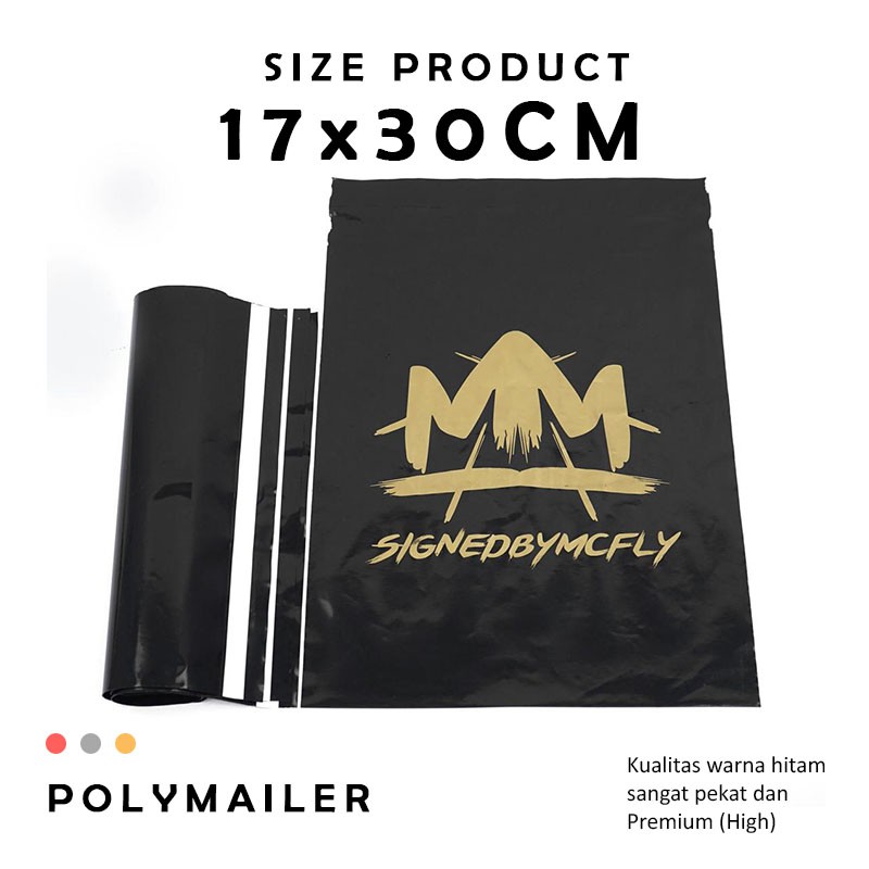 

(POLOS) Plastik Polymailer 17x30 CM Plastik Packing Polymailer Hitam Packaging Olshop Amplop Packing