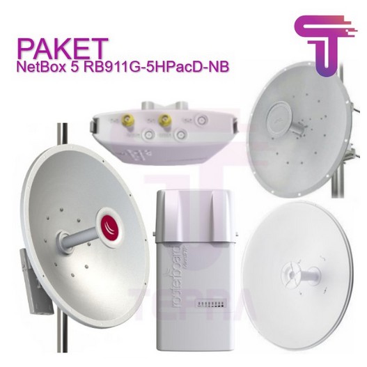 Paket NetBox 5 RB911G-5HPacD-NB + Antena Dish