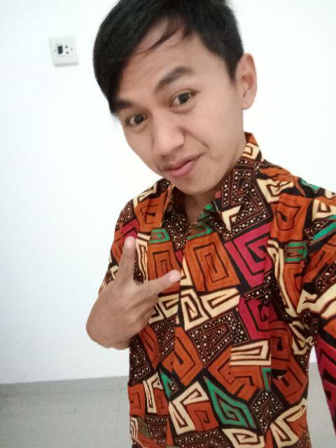 Asifa Batik Hrb026 Kenongo Kemeja Tosca Pendek Pekalongan Padi M L Xl Sogan Tulis Halus Kemeja Batik