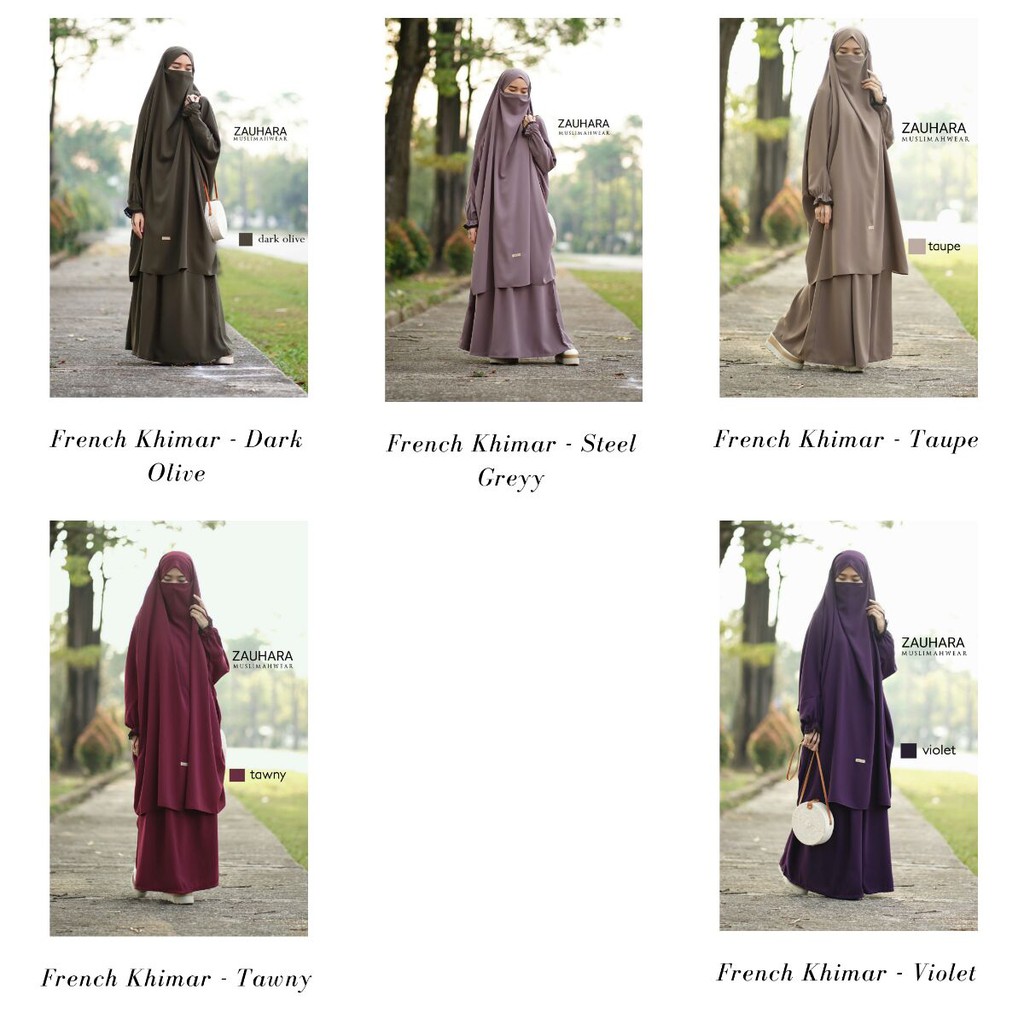 French Khimar by Zauhara / gamis murah