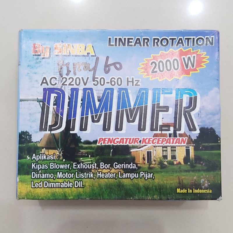 Dimmer Speed Control 2000 Watt AC Listrik Pengatur Kecepatan Grinder Bor Kipas