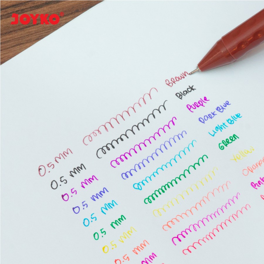 

RK Joyko Pulpen Gel Warna GPC-295 ( 10 Warna ) - 0.5 mm