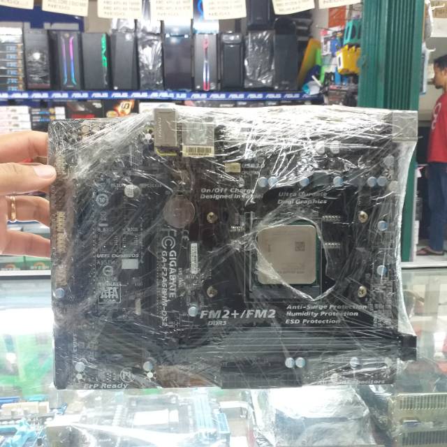 Mobo amd gigabyte a 68 + apu a6 6400