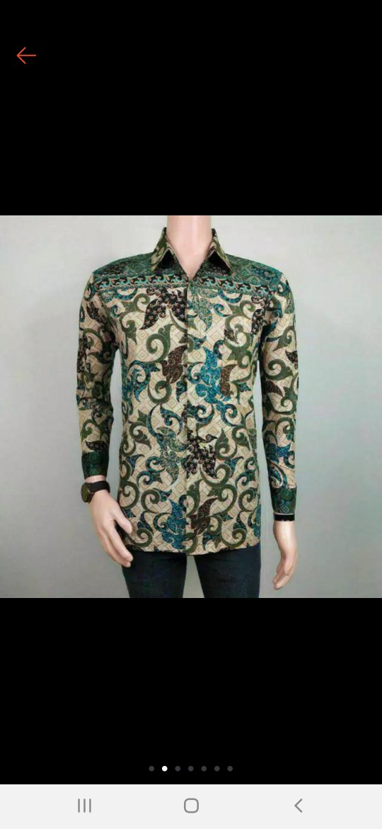 Bswart Batik Hrb026 Kenongo Hem Pendek Padi Pekalongan M L Xl Batik Pria Murah Modern Grosir