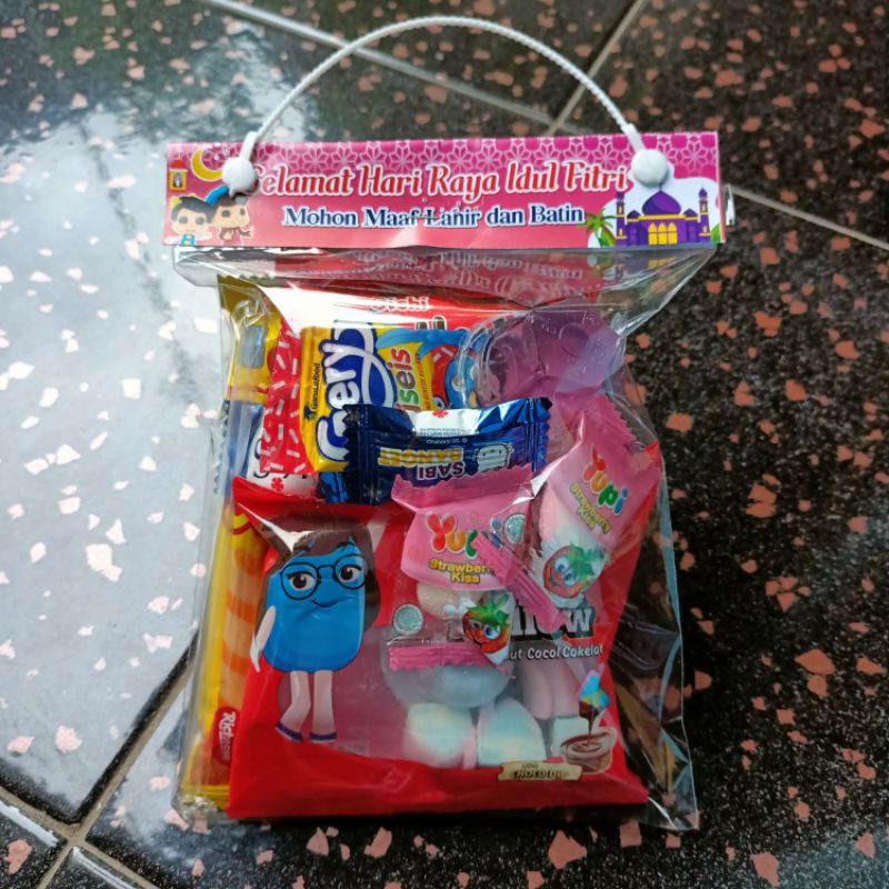 

TAS PLASTIK SNACK/HAMPERS LEBARAN ANAK UKURAN 14x20CM