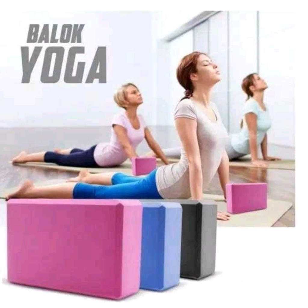 Balok Yoga yoga block Pilates Polos EVA PVC 023-01