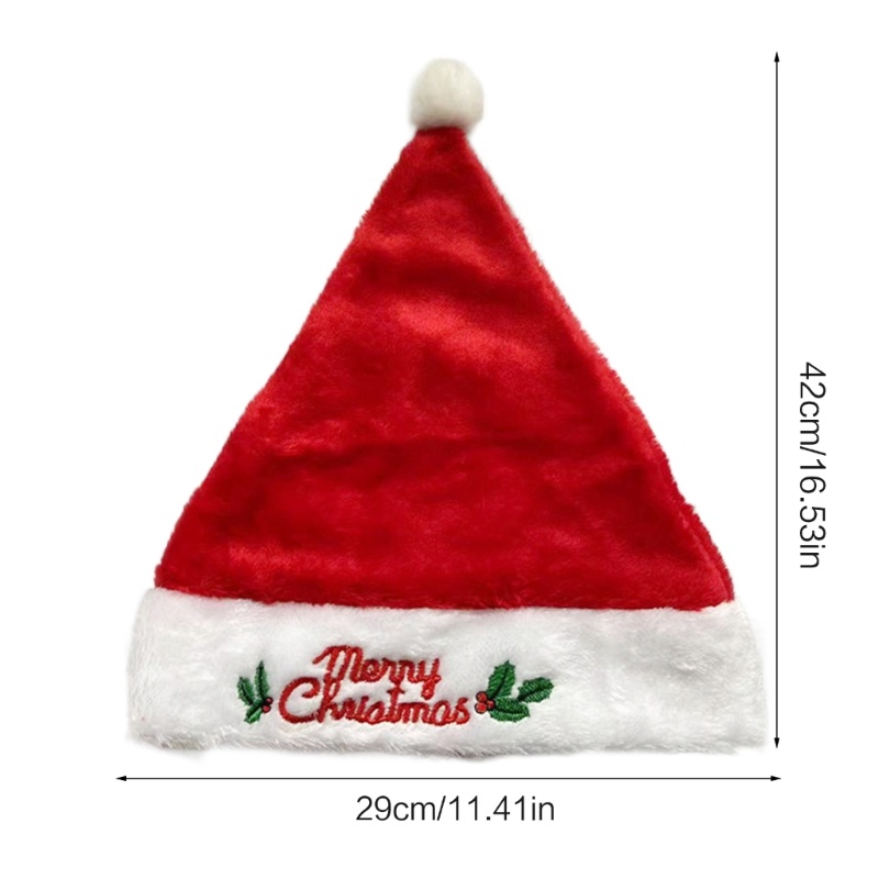 Topi Santa Bahan Plush Untuk Properti Pesta Natal