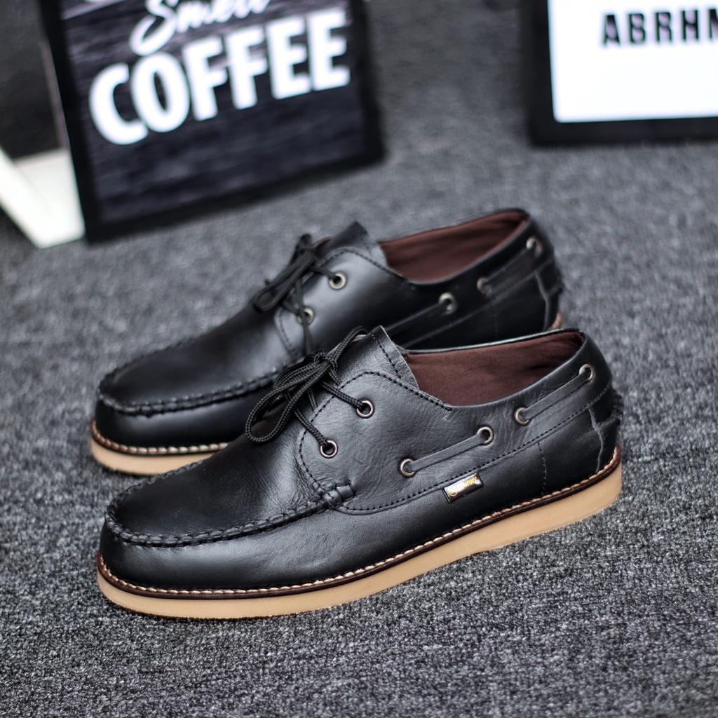 Abra - Davis Sepatu Kulit Asli Pria Formal Casual Ukuran Besar Big Size 38 - 46