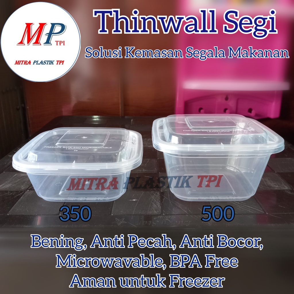 Thinwall Segi / Thinwall Kotak Segi Bening