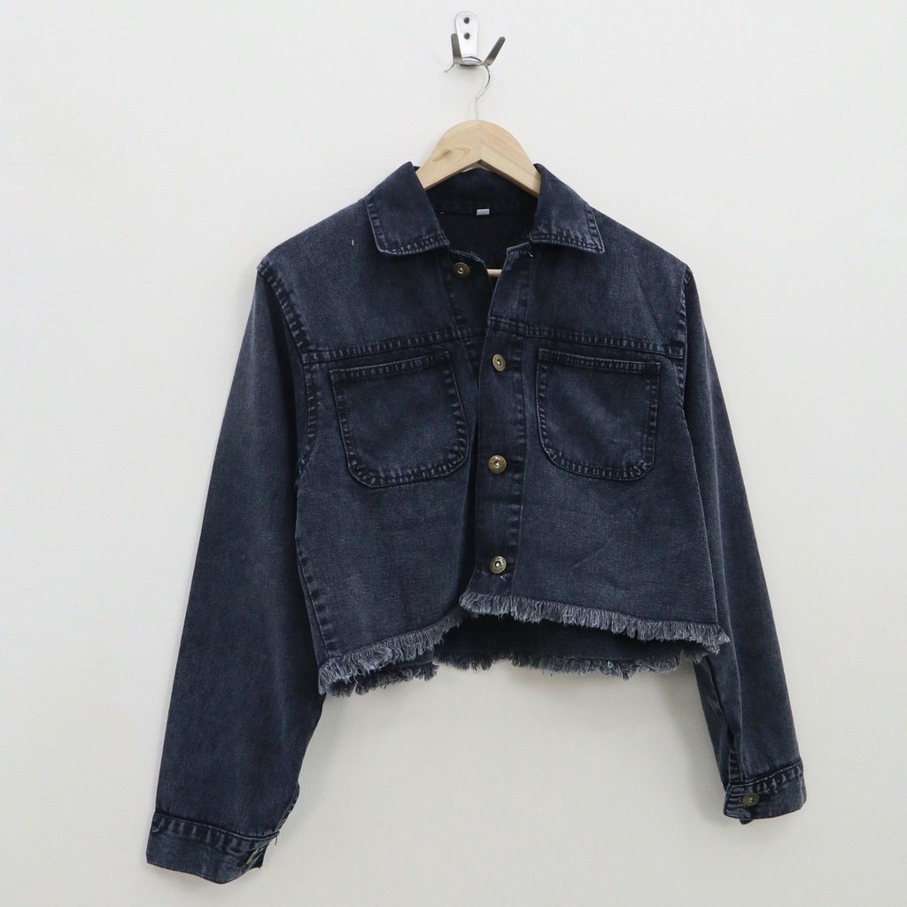 Abel cropped jacket jeans wanita by Genijeans