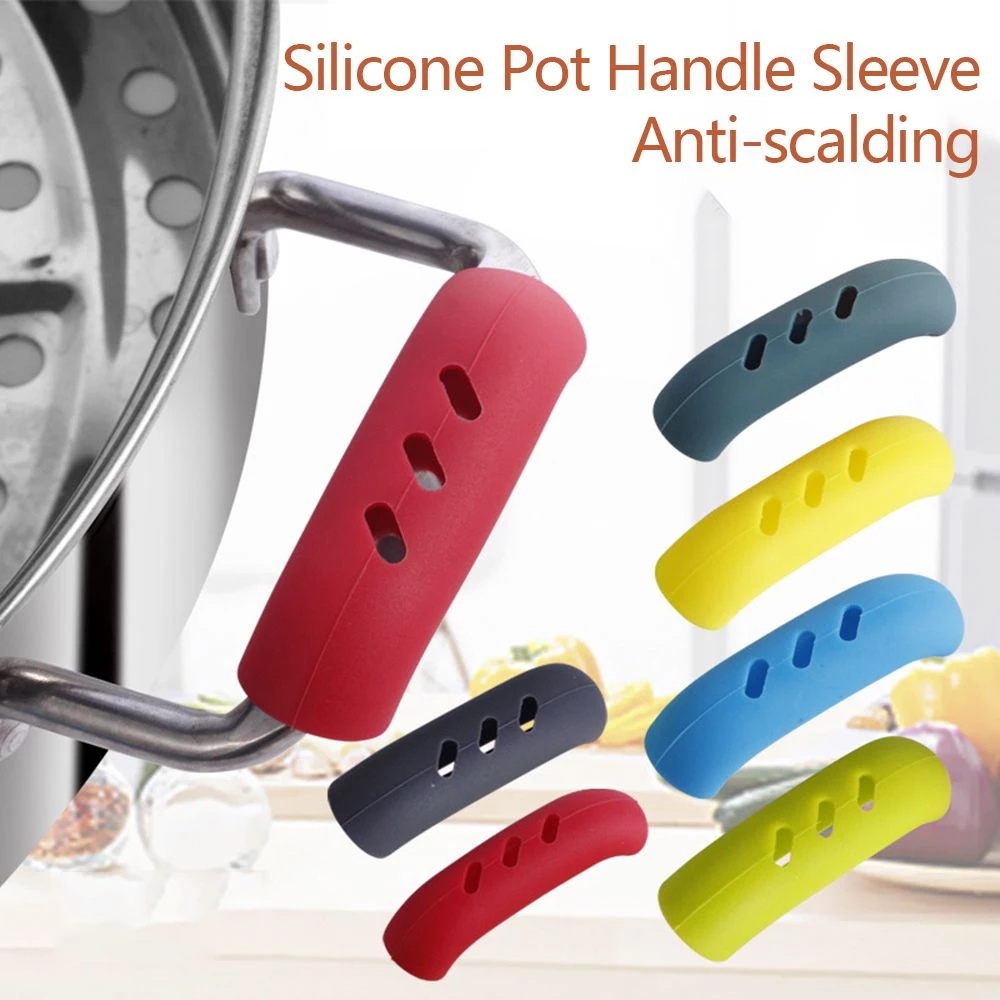 2 Pcs Gagang Panci Bahan Silikon Anti Melepuh Untuk Dapur