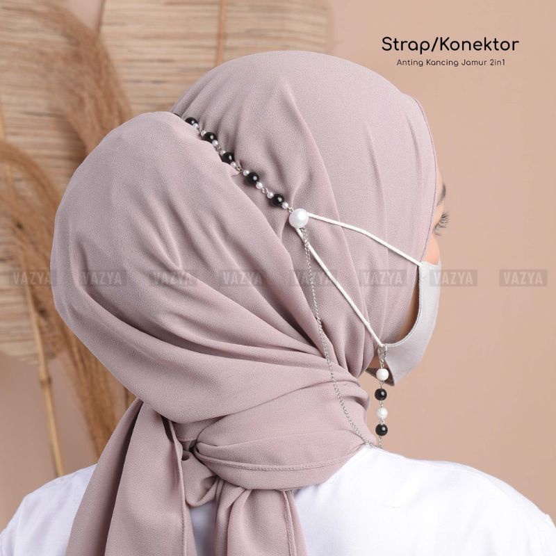 Strap / Konektor Masker Anting Kancing Jamur 2in1