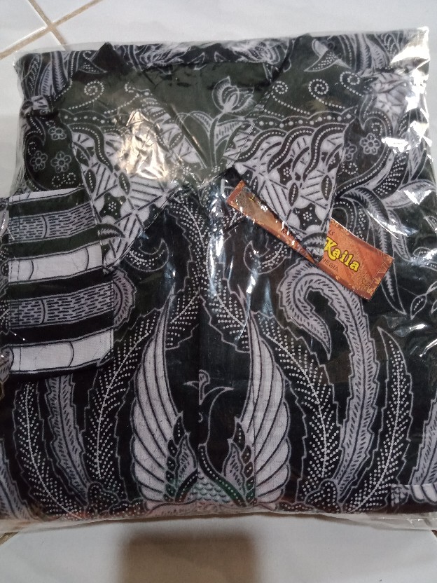 Zola_batik Batik Couple Kebaya Brokat Susun Pinguin Motif Tile Annabel Pinguin