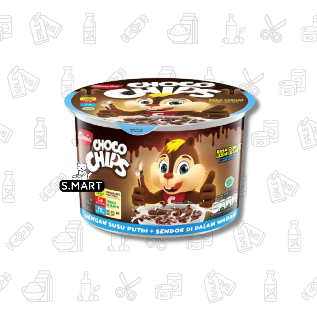 

SIMBA CEREAL CHOCO CHIPS + KALSIUM SUSU COKLAT CUP 37/34 GR
