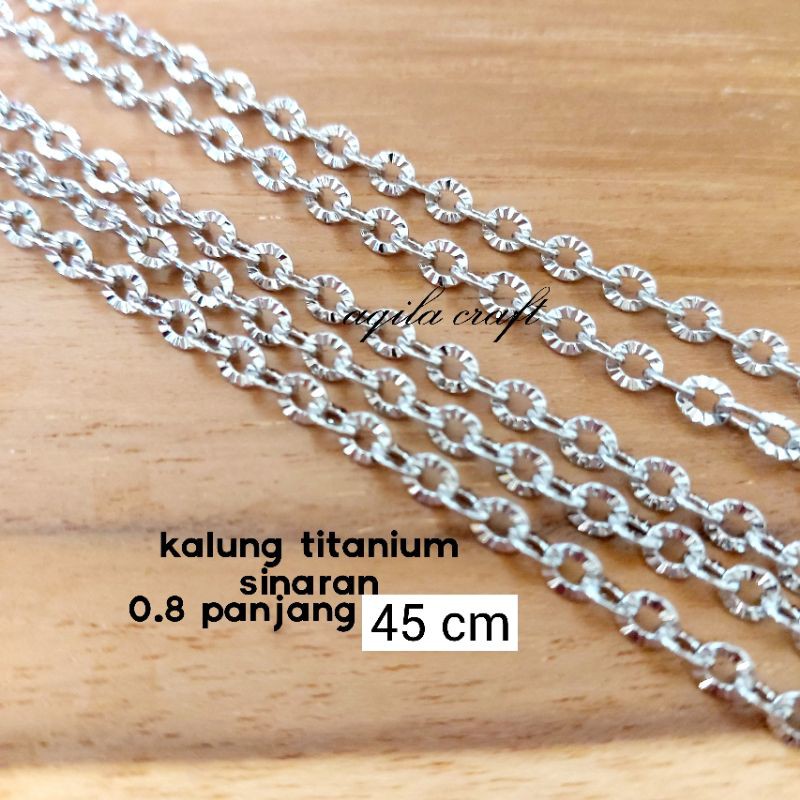 KALUNG SINARAN TITANIUM KALUNG ANTI KARAT UKURAN 0.8