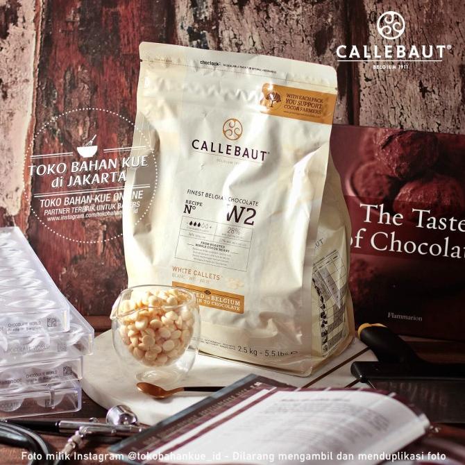 

Callebaut W2 500gr WHITE Couverture Chocolate 28% Cokelat Putih Coin TERLARIS TERPERCAYA ORIGINAL