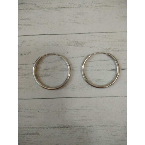 Anting Gipsy Chrome Emas Putih