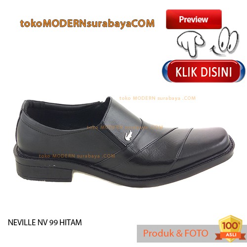 NEVILLE NV-99 HITAM sepatu pria sepatu pantofel slip on