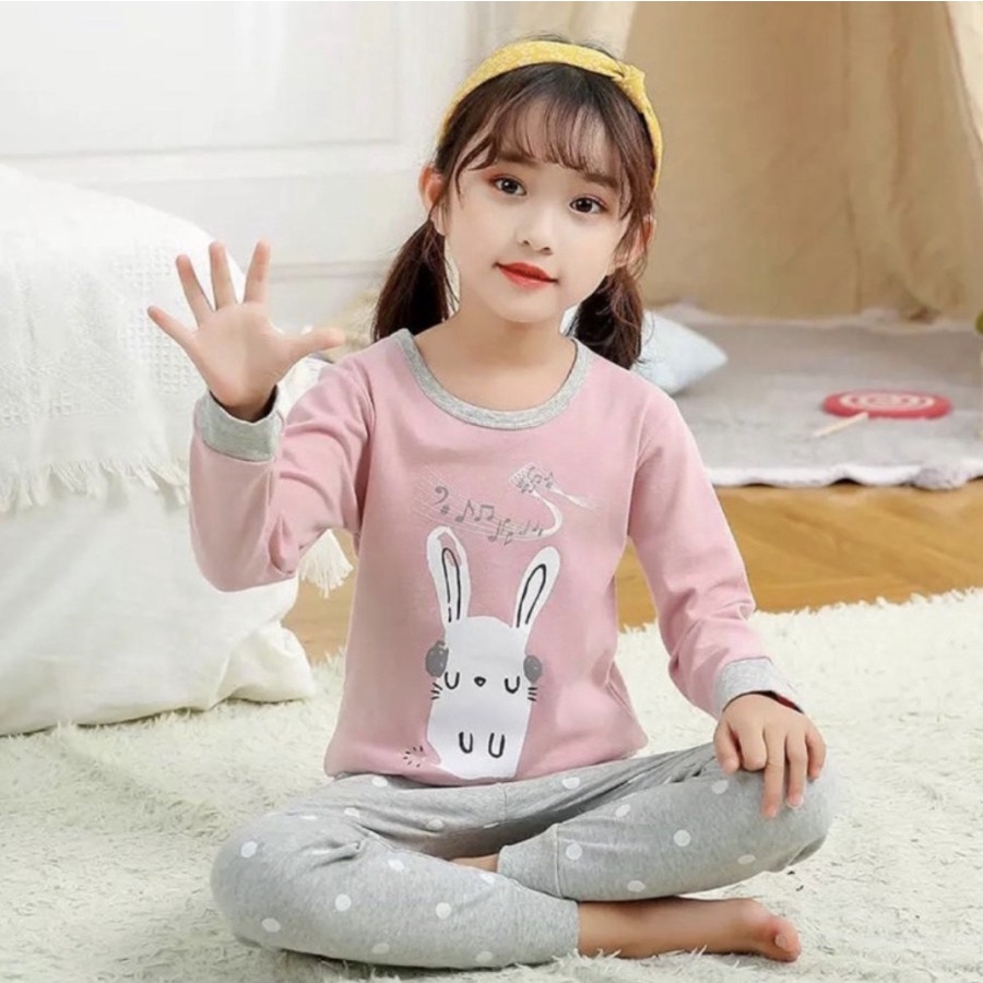 BAJU PIYAMA ANAK UNISEX 7THN KAOS LENGAN CELANA PANJANG SET NEW ARRIVAL