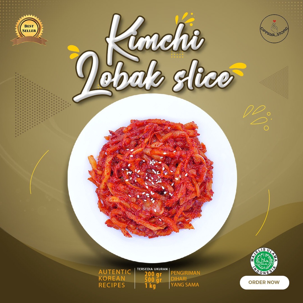 

Kimchi Lobak Wortel Slice 200Gr Halal