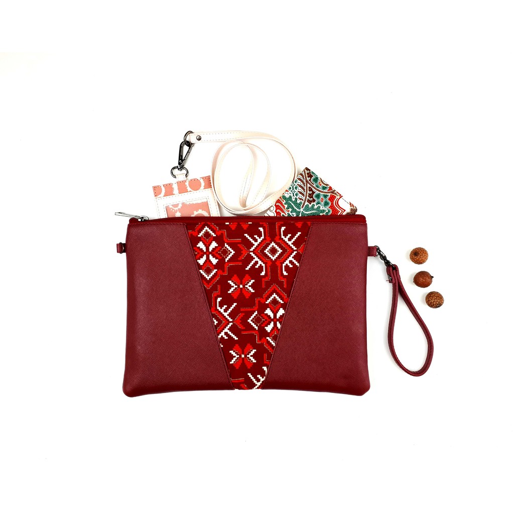 

Bukuku Pouch Batik 2 Tali Persian Red