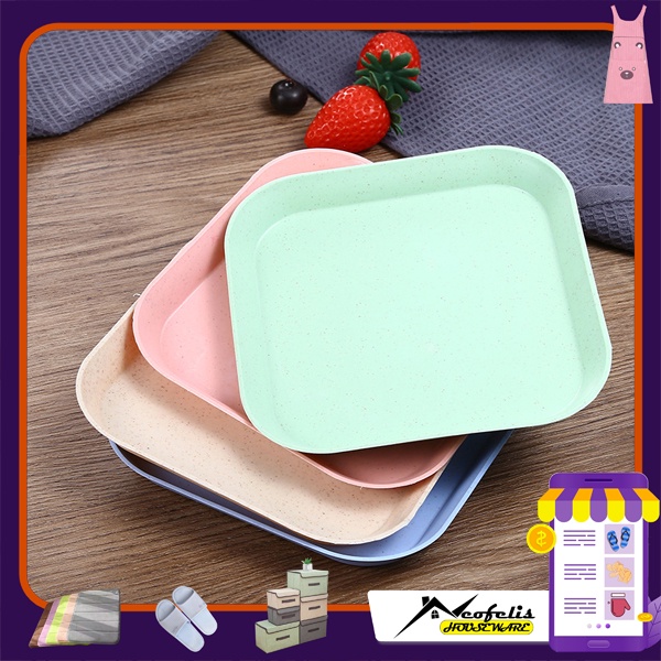 Piring Plastik Jerami Gandum / Wheat Straw Plastic Plate PR0256