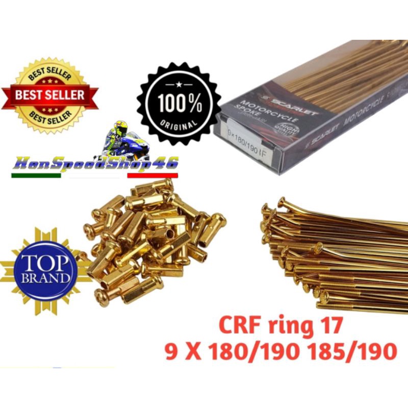 Jari jari jarijari ruji CRF Ring 17 Bukan TDR Merk Scarlet Chrome gold blue biru red merah black