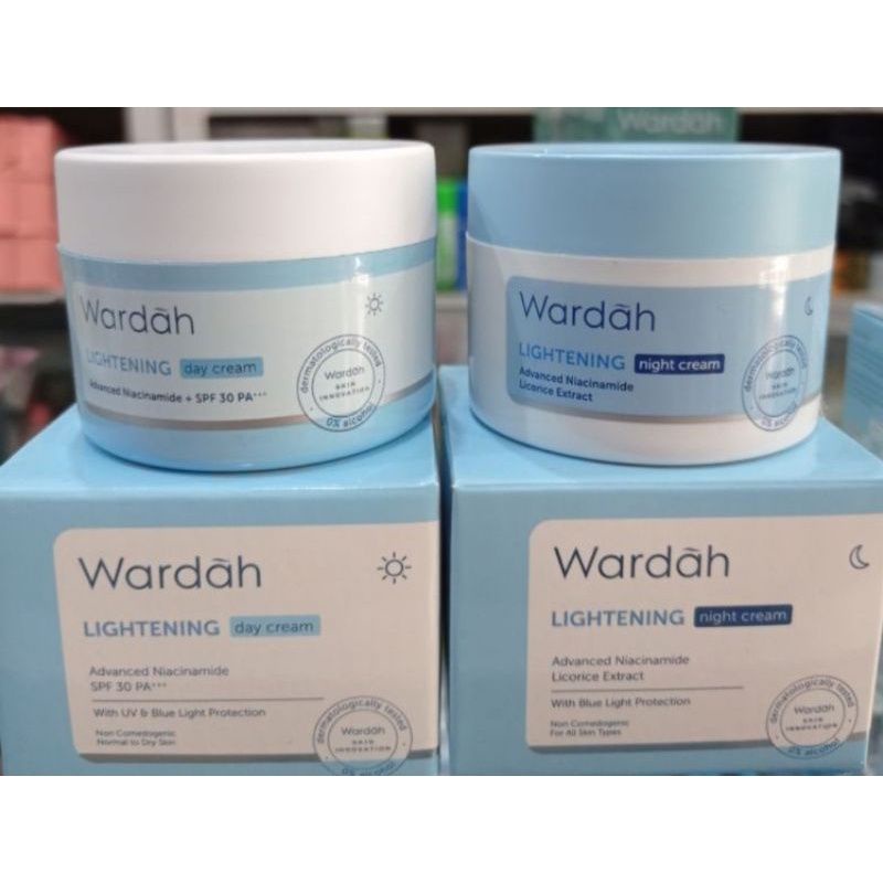 wardah cream siang30g cream malam30g isi 2pcs