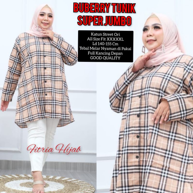 Tunik Superjumbo Wanita Kekinian Burberry Series