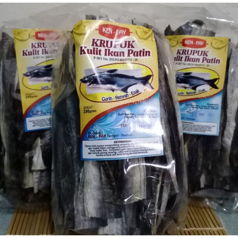 Krupuk kulit ikan patin (mentah) / Krupuk kulit patin / Krupuk ikan patin 250gr