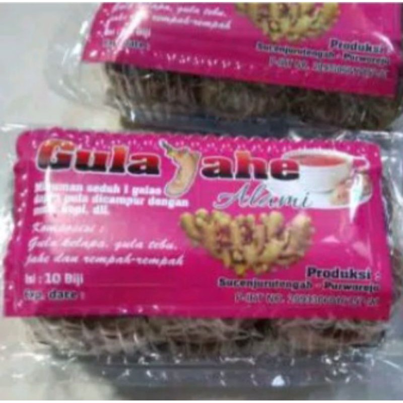 

gula jahe purworejo isi 10 biji