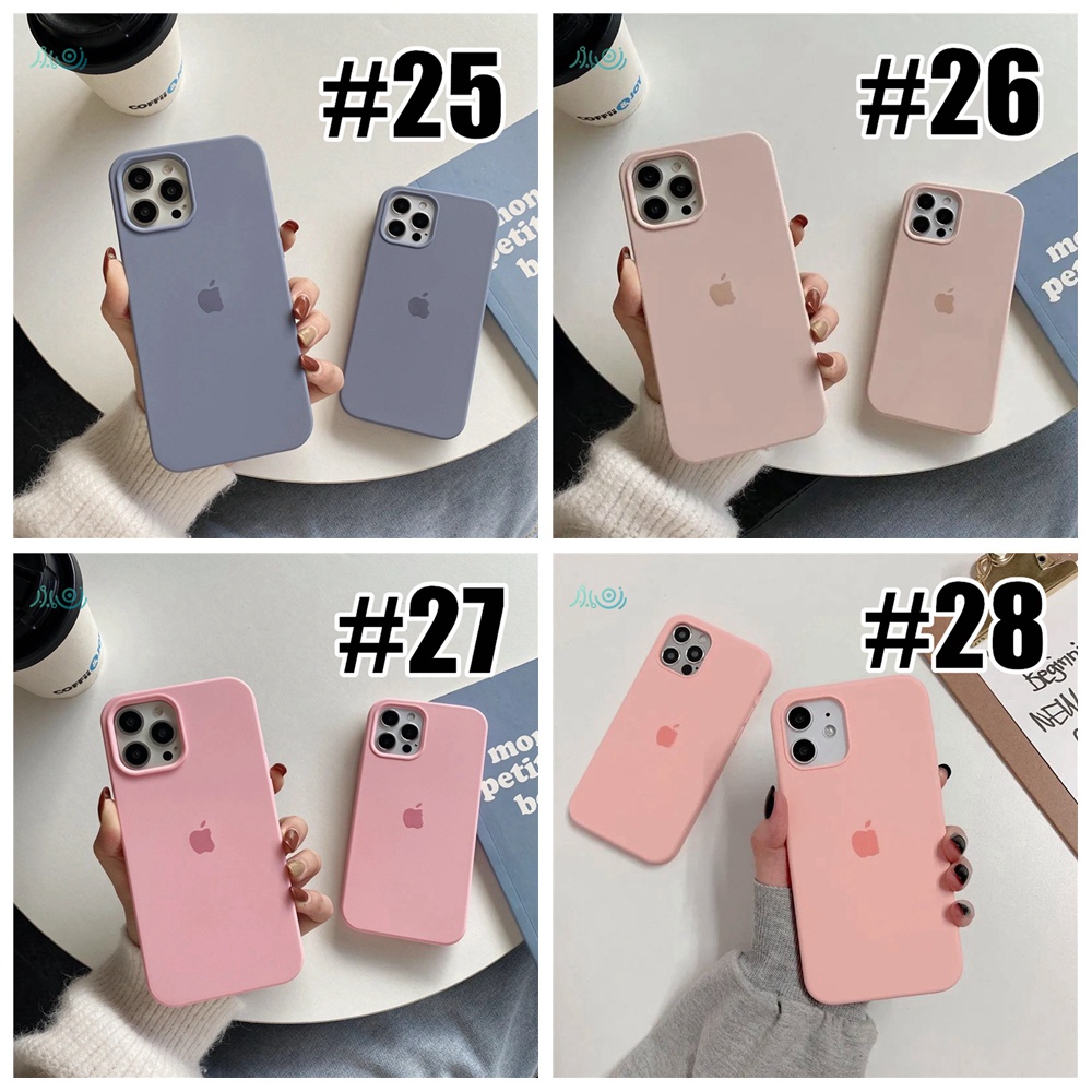 (25-28) Casing Silikon iPhone 11 12 13 Pro MAX X XS MAX XR 7 + 8 Plus 11 12 Pro Full Cover