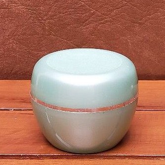 Pot krim apel 12,5 hijau tosca/hijau tosca list silver bahan pp - pot krim kosmetik