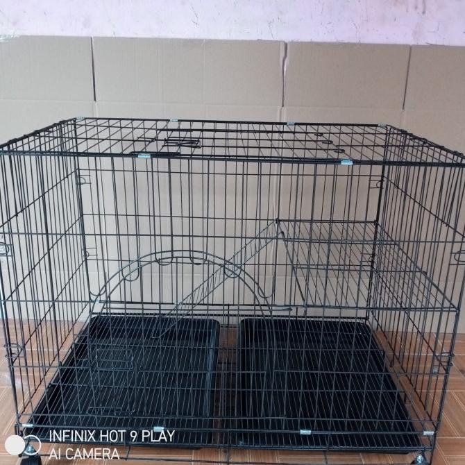 kandang kucing XXL/90 tingkat 1+roda - random, XXL-non-roda ---Murah---