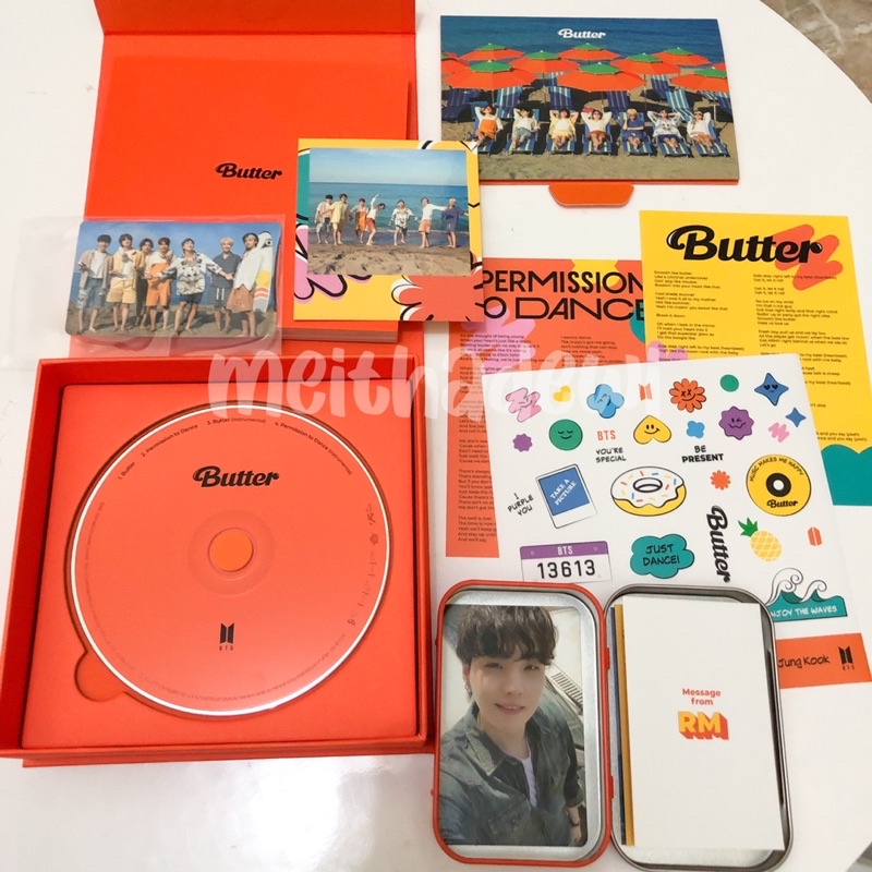BTS Butter Album Single CD Peaches Ver Unsealed Pc group / ot7 with pob weverse yoongi