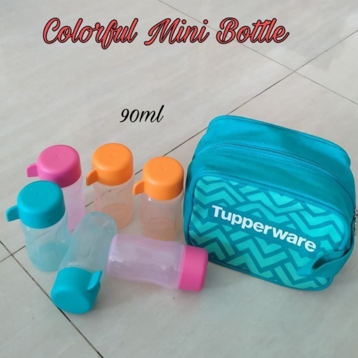 Botol mini KKCR tupperware 90 ml set free tas