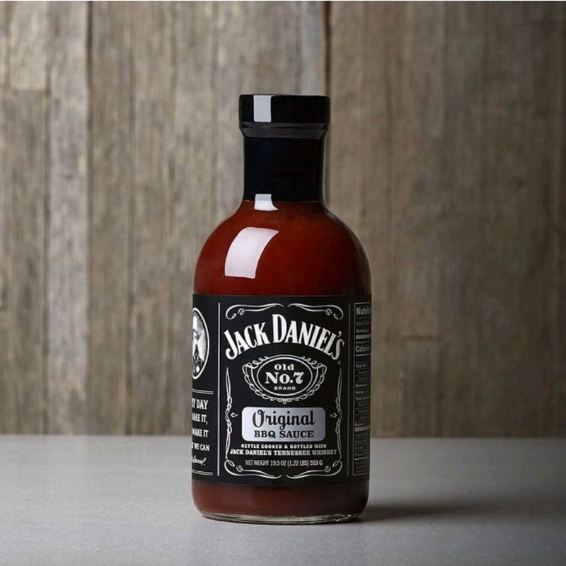 Jack Daniels JD Jack Daniel's Original BBQ Sauce Old No 7 Barbecue Bumbu Saus Barbekyu 19.5oz 553g B