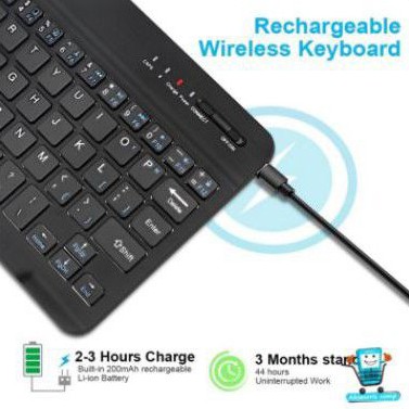 Keyboard Bluetooth 10 Inch 3 in 1 Wireless Bluetooth Keyboard Mouse Set Lightweight Portable For iPad Samsung Xiaomi Phone