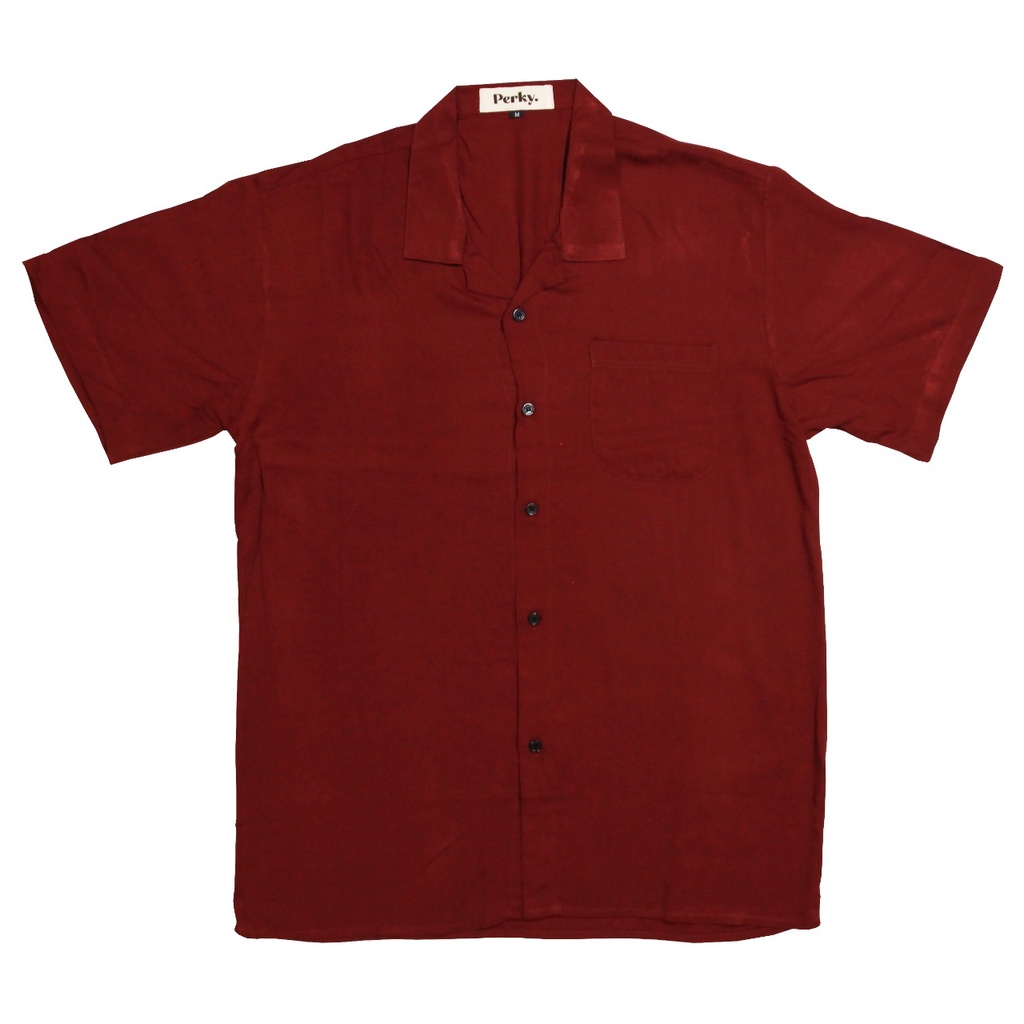 KEMEJA PANTAI RAYON TWILL POLOS LAKI-LAKI/KEMEJA RAYON TWILL POLOS LAKI-LAKI