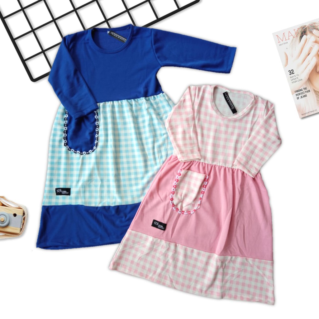 GAMIS BABYTERY KOTAK ANAK 3-15Th | Gamis Anak Perempuan | Baju Muslim Anak Perempuan