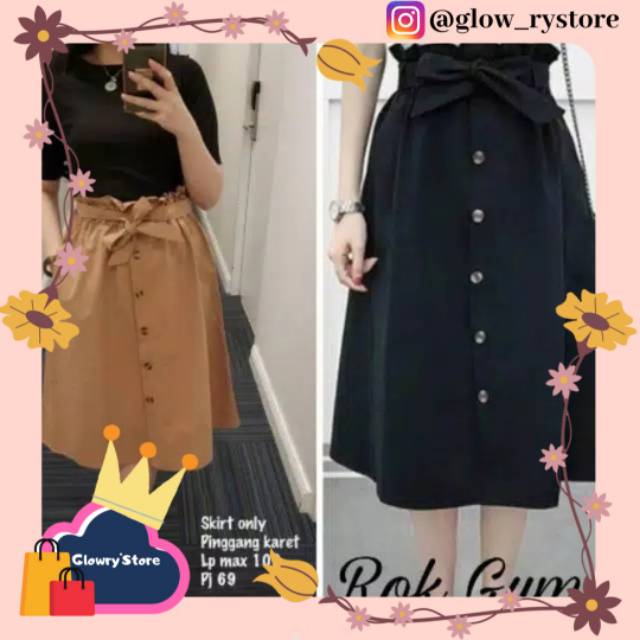 GLOWRY- ROK GUMI ROK WANITA KEREN ROK CEWEK